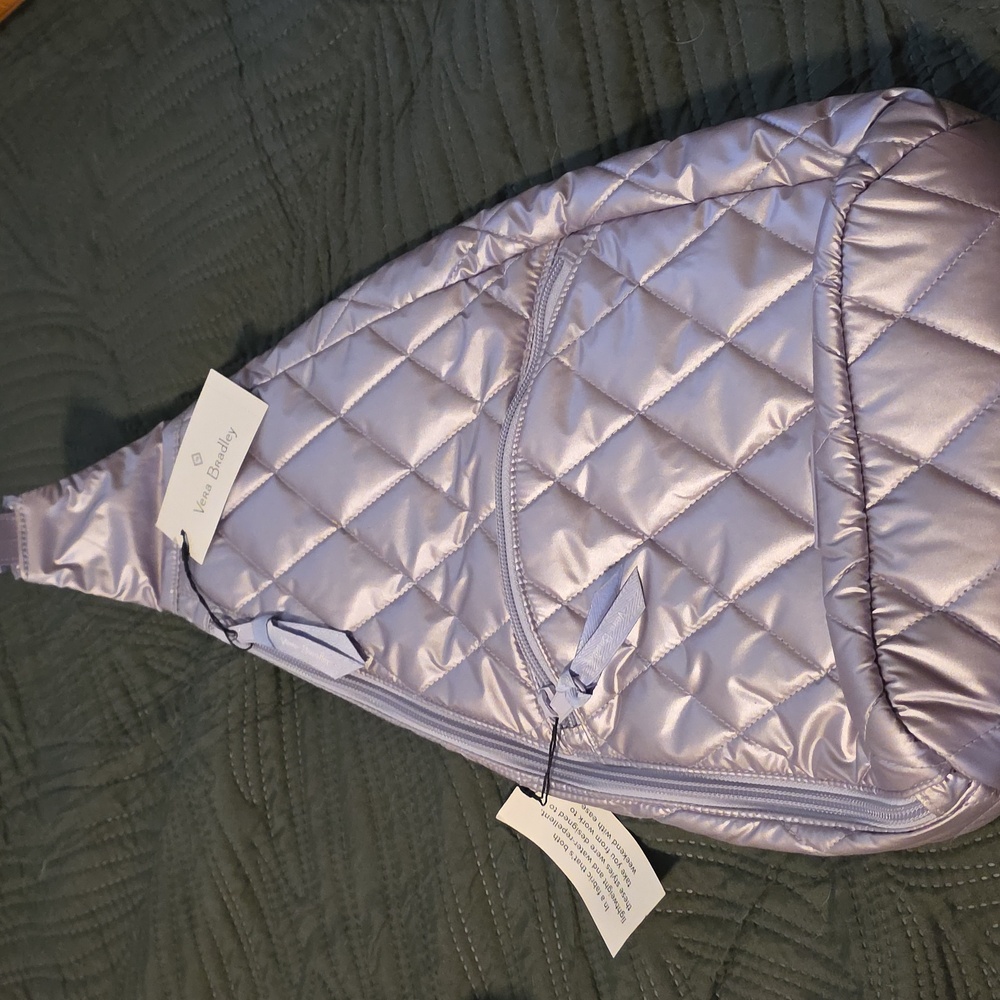 Vera Bradley Lavender Pearl Ultralight Essential Sling Backpack - NWT - Picture 2 of 16
